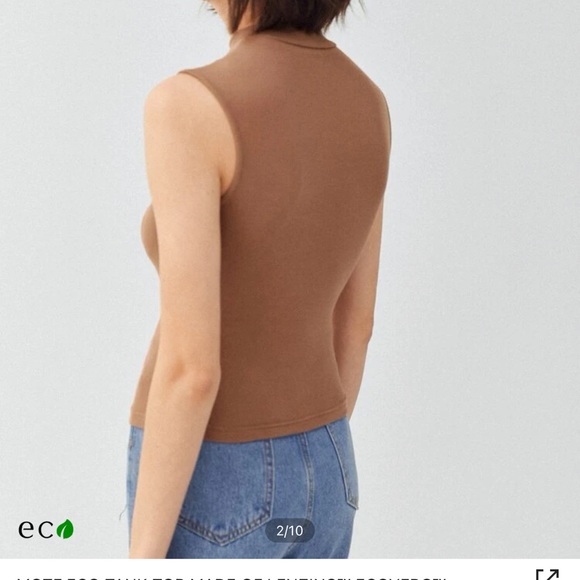 NWT Shein MOTIF Mock Neck Tank - Picture 3 of 4